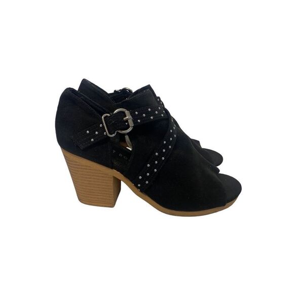 Rocket Dog Suede Studded Peep Toe Wedges - Picture 2 of 12